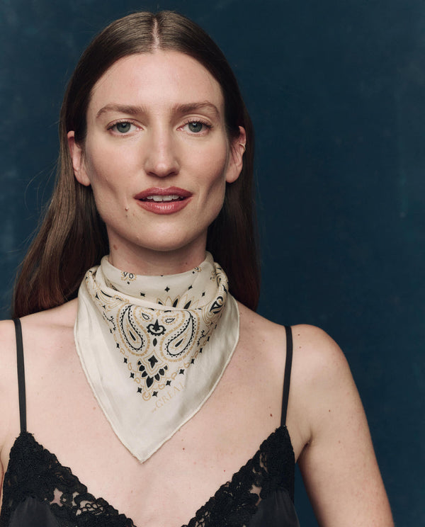 The Cream Silk Bandana
