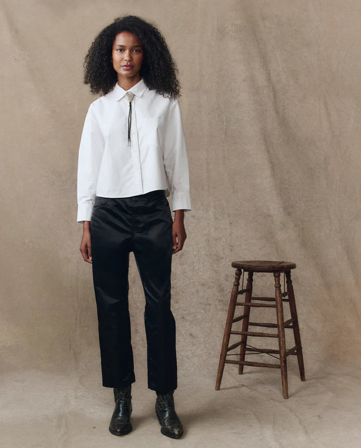 The Cropped Oxford Shirt - White