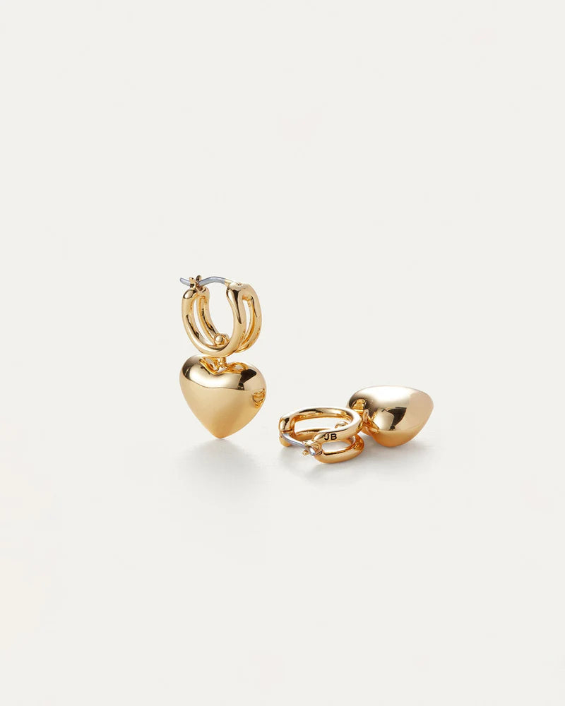Gold Puffy Heart Huggies