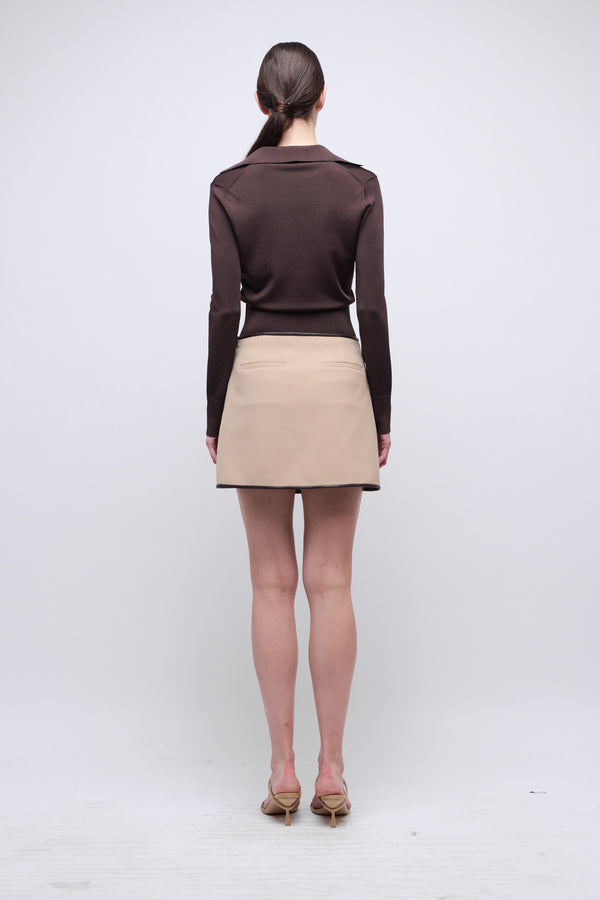 Sheridan Mini Skirt - Light Camel