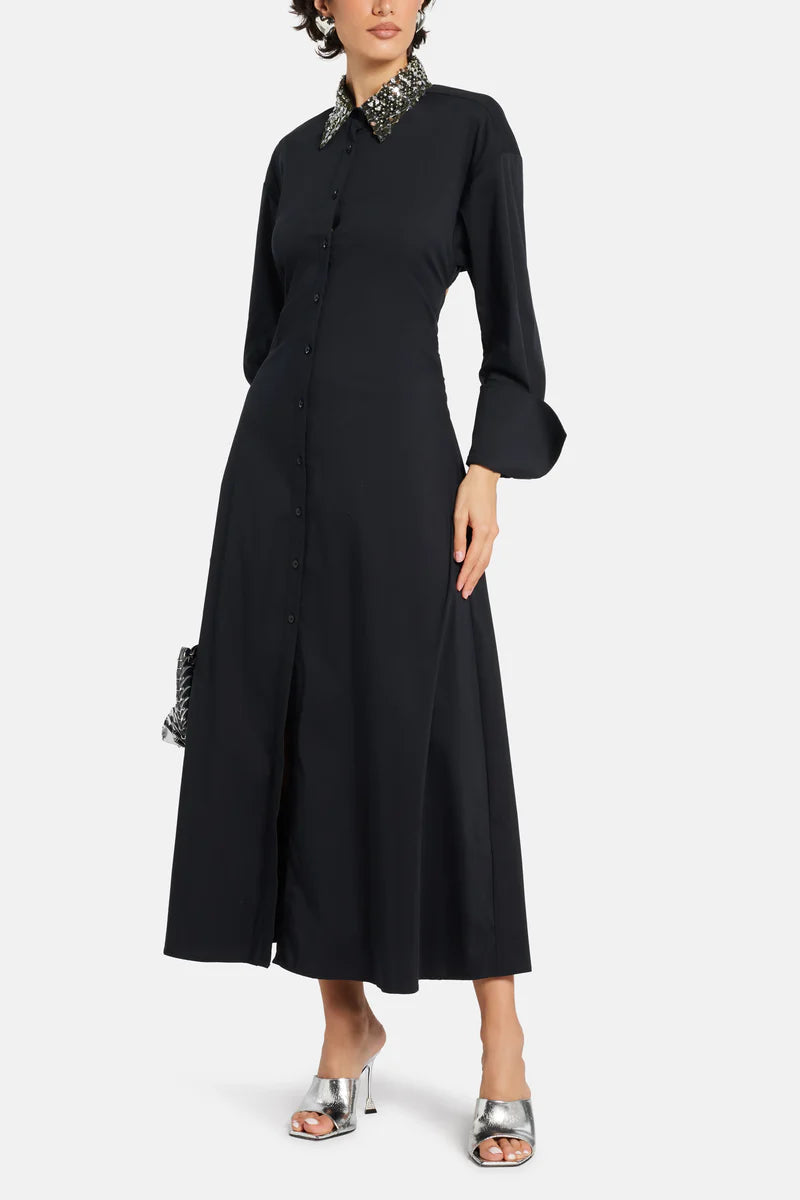 Loch Embellished Dress - Black