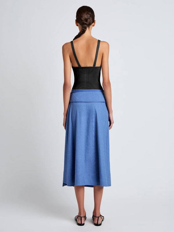 Jovie Wrap Skirt - Denim