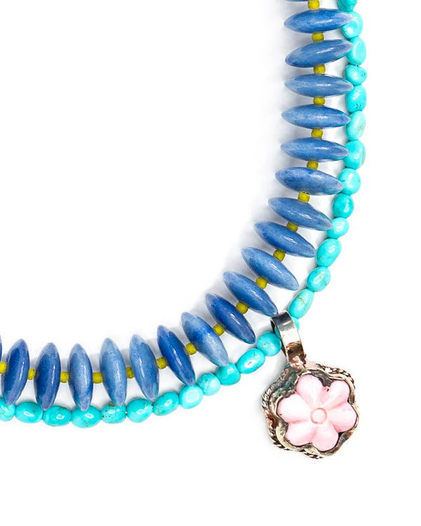 Pink Flowers Necklace