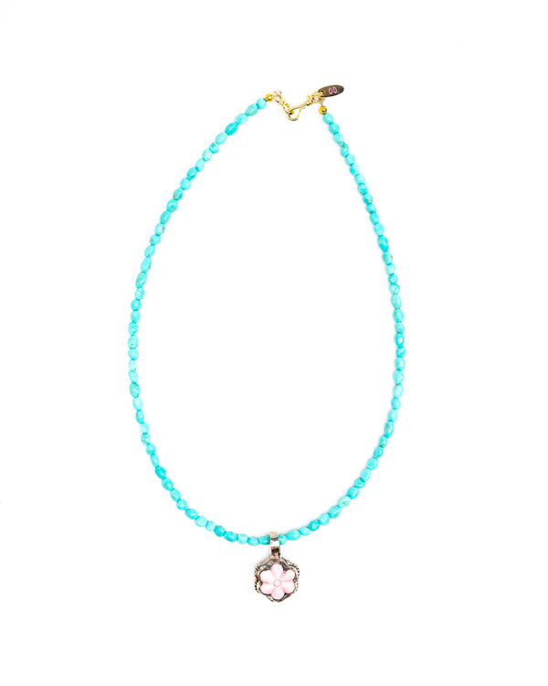 Pink Flowers Necklace