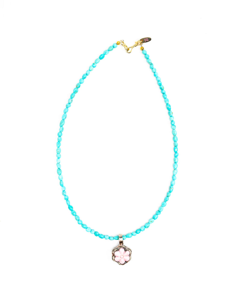 Pink Flowers Necklace