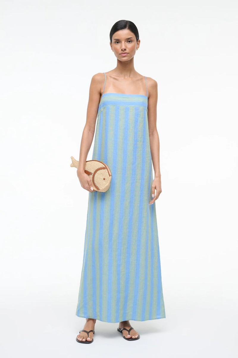 Laura Linen Dress- Seaport Stripe – Bette's