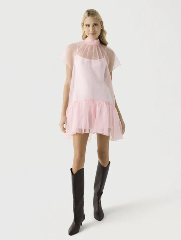 Beaux Tiered Mini Dress - Ballet Pink