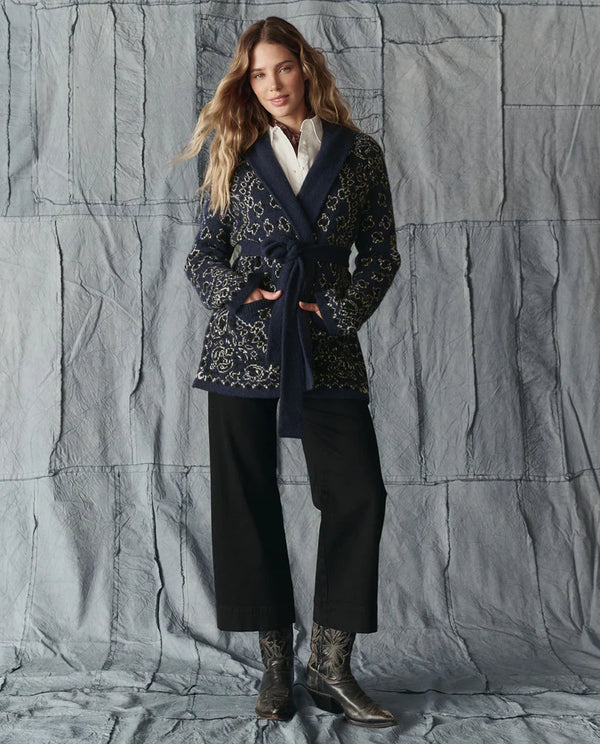 The Bandana Cardigan - Navy