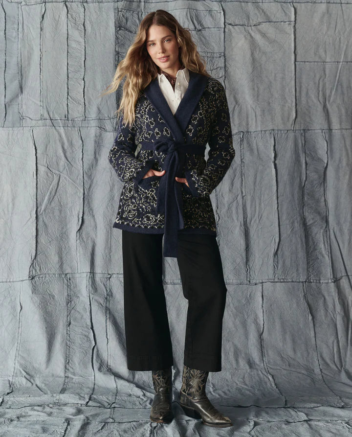 The Bandana Cardigan - Navy