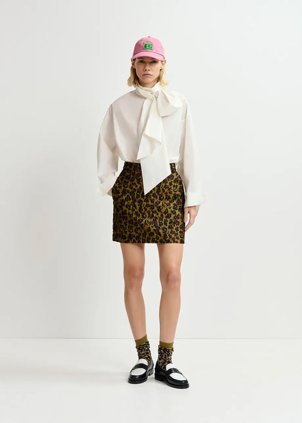 Jacquard Skirt- Olive Tree