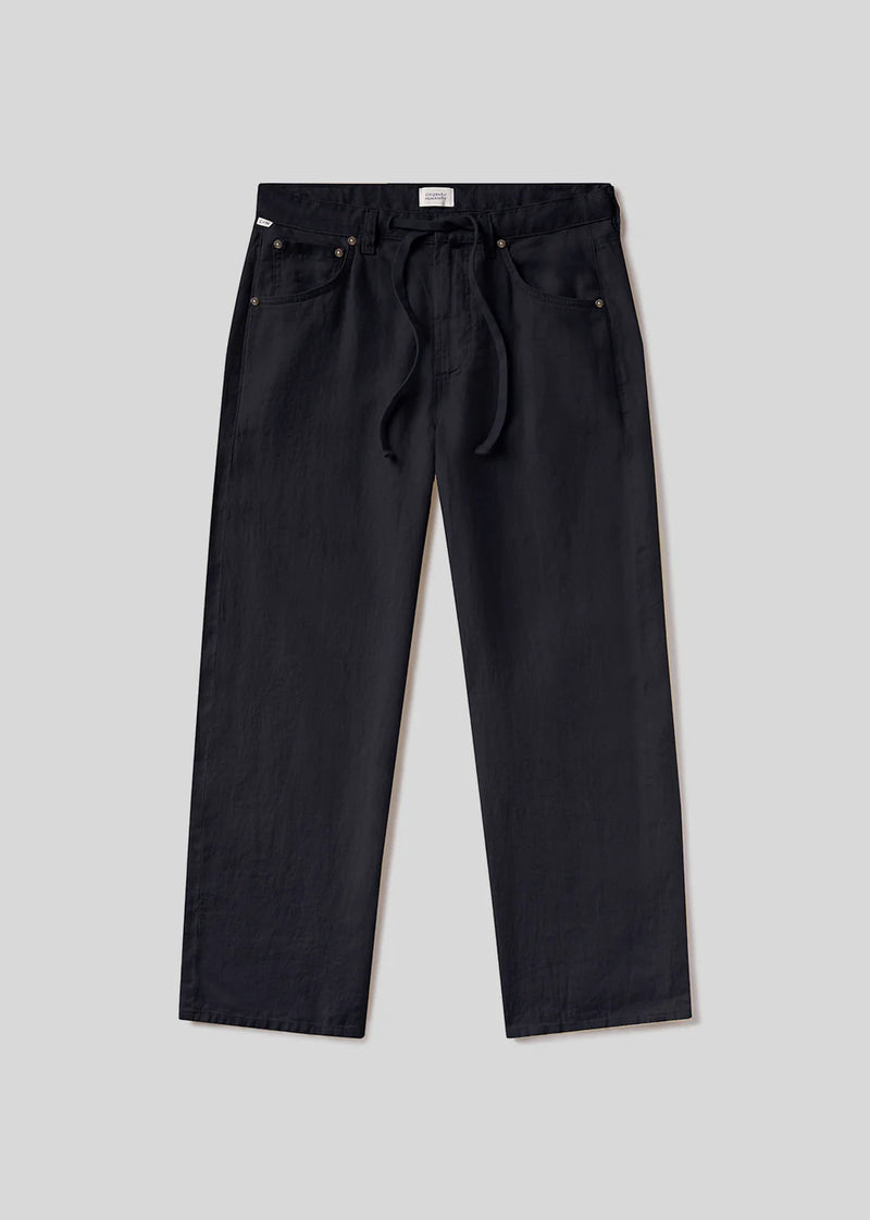 Brynn Linen Trouser- True Navy