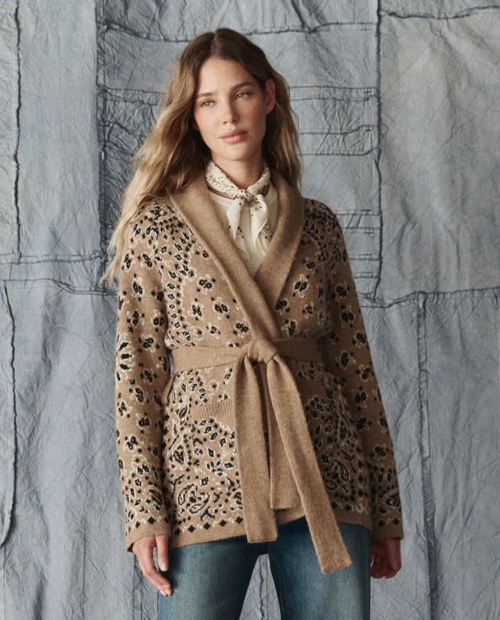 The Bandana Cardigan - Camel