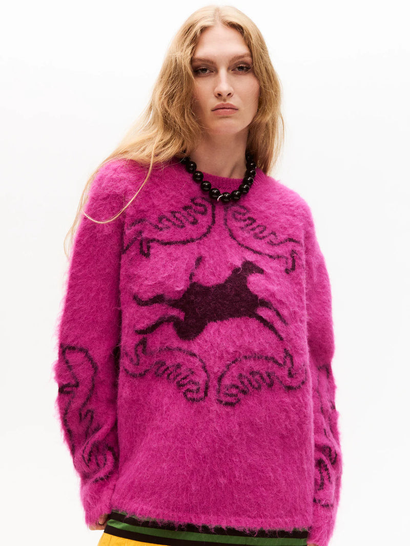 Folklore Sweater - Fuscia