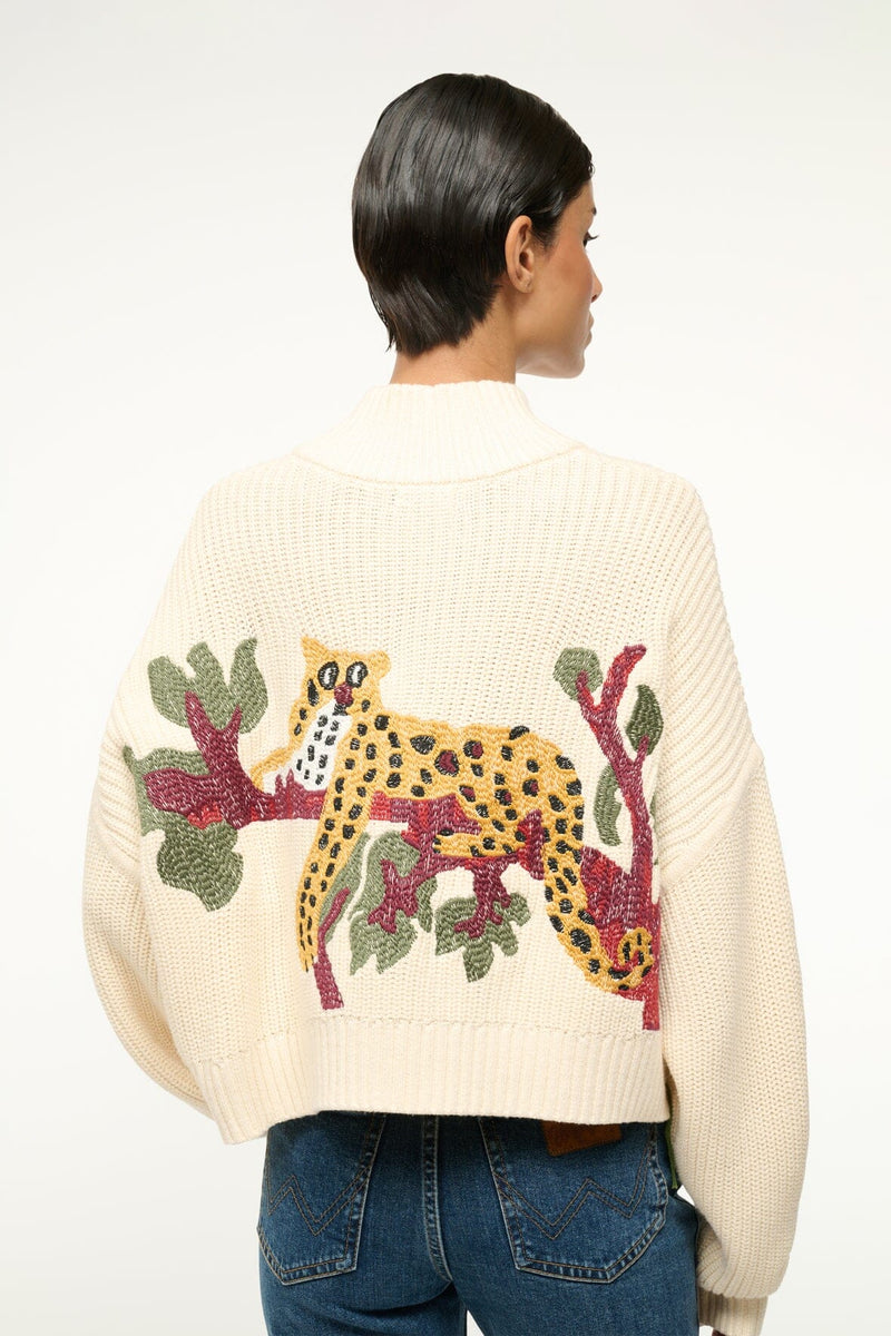 Cropped Hampton Sweater - Leopard