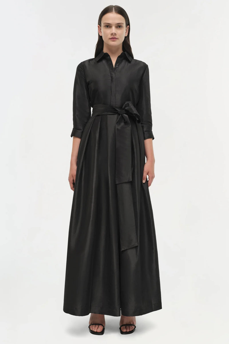 Julip Belted Gown - Black