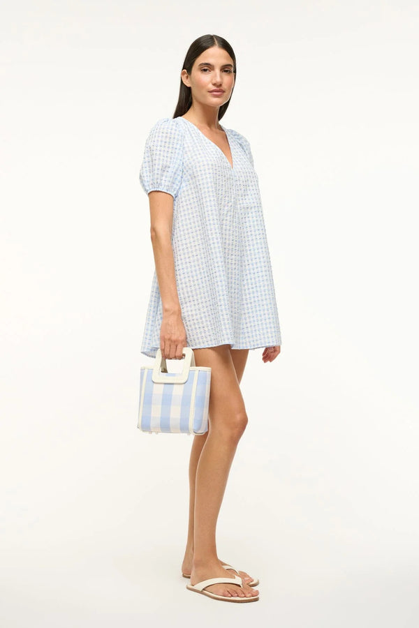 Mini Shirley- Sky Gingham