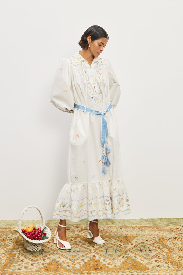 Giulia Embroidered Midi Dress