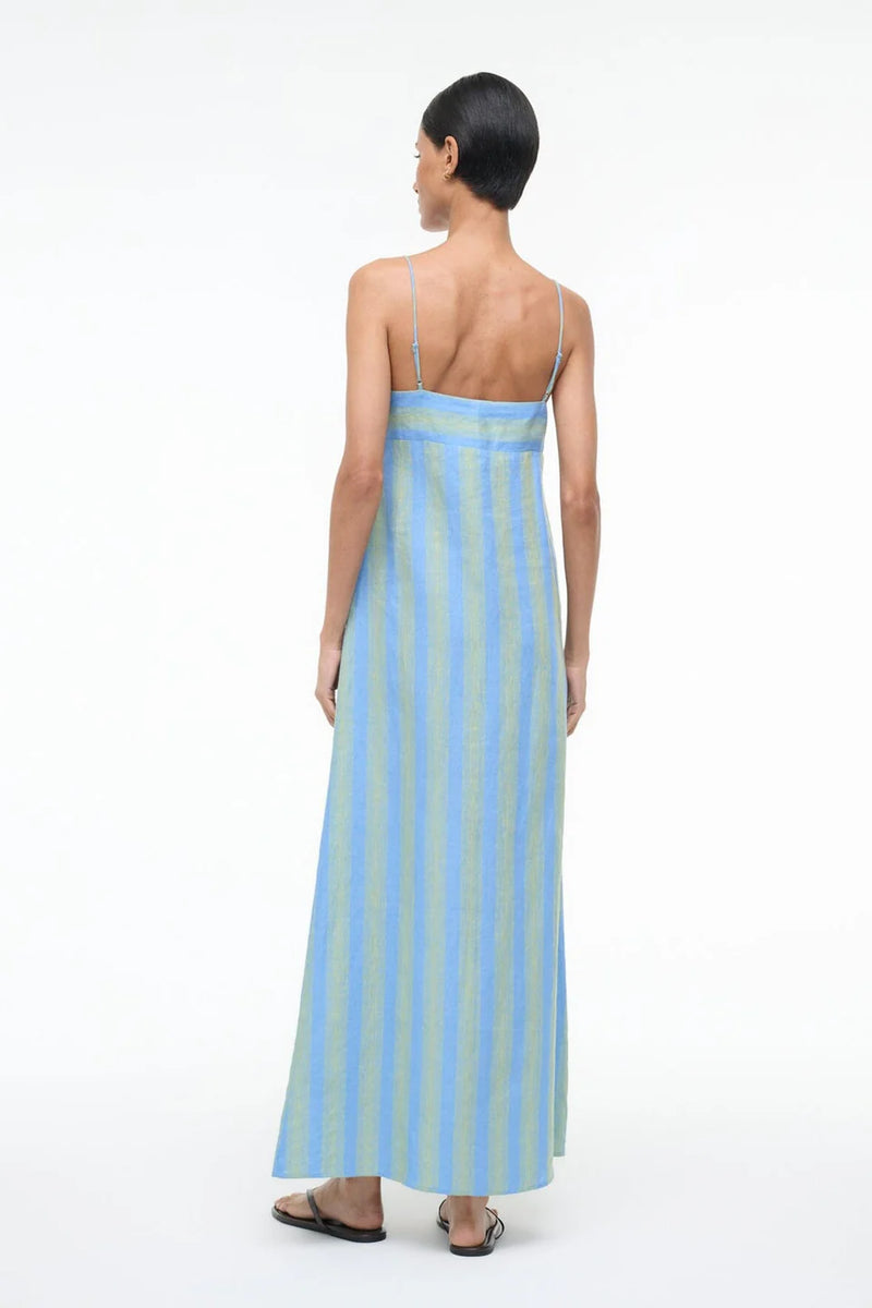 Laura Linen Dress- Seaport Stripe