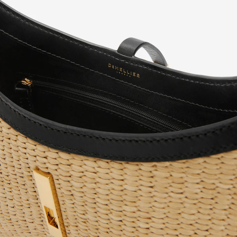 Tokyo Handbag- Raffia/Black