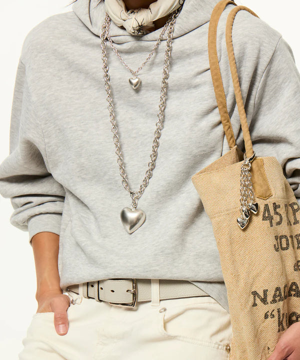 The Silver Puffy Heart Necklace
