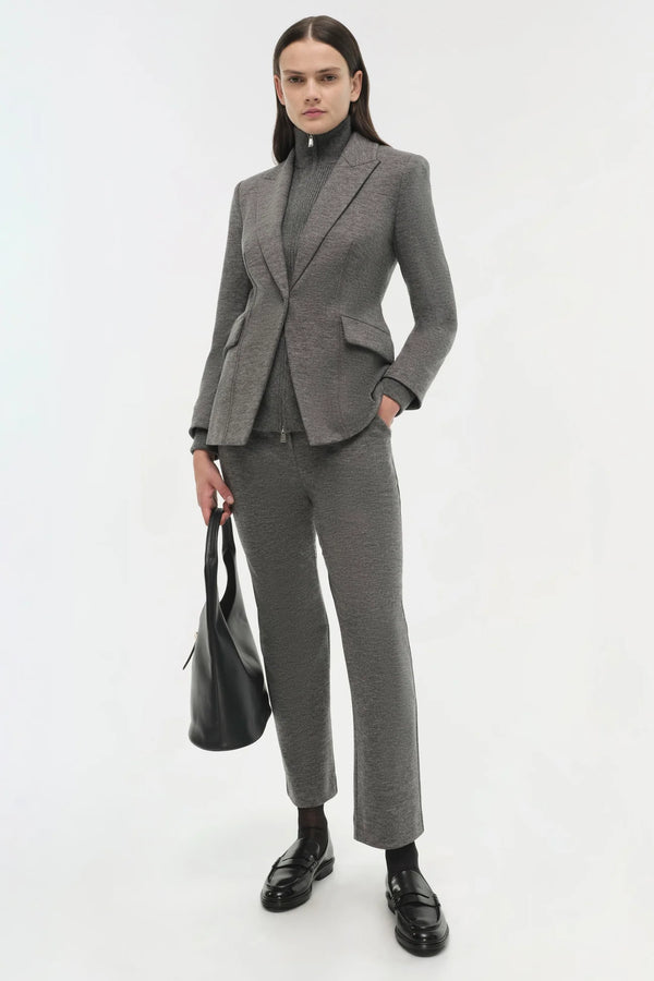 Auden Knit Combo Blazer - Warm Gray