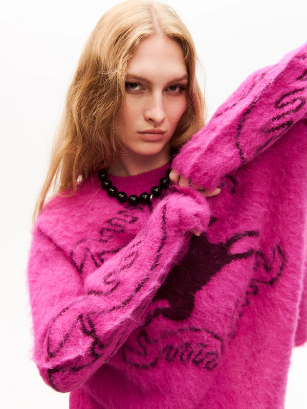 Folklore Sweater - Fuscia