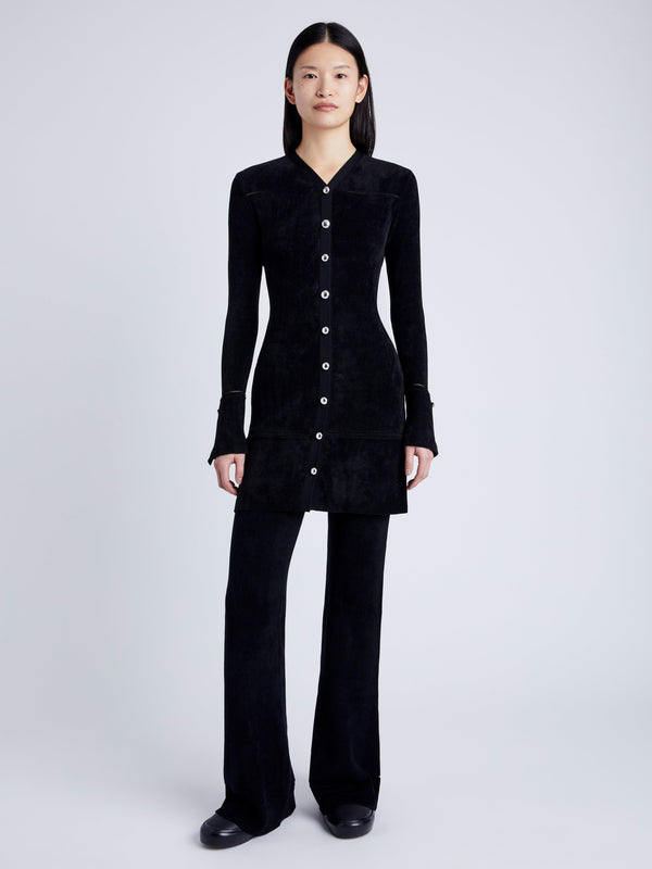 Lucille Chenille Cardigan - Black