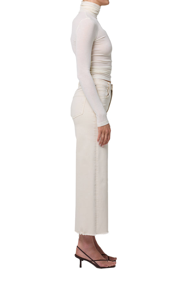 Lyra Crop Wide Leg- Almondette