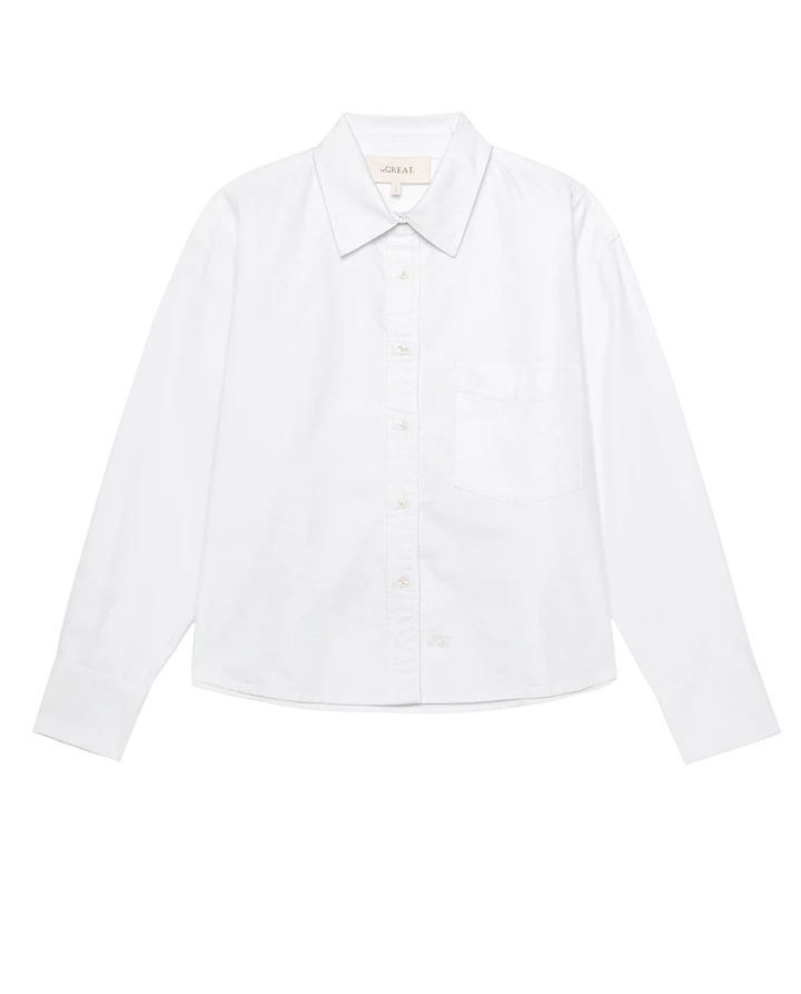 The Cropped Oxford Shirt - White