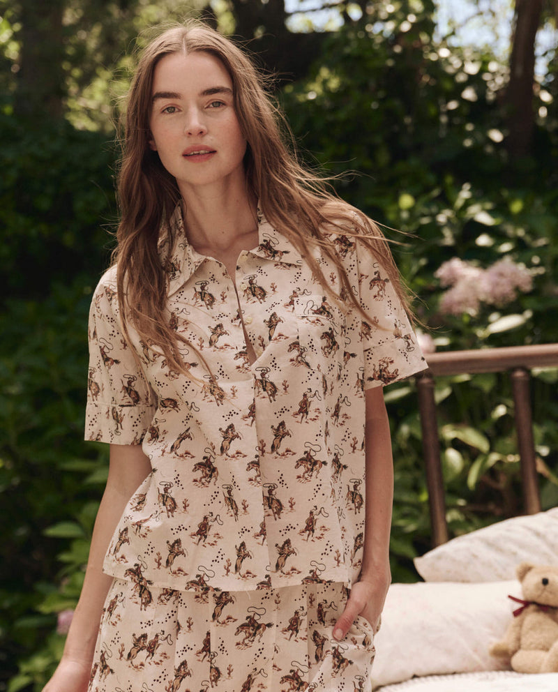The SS PJ Shirt - Cream Cowboy