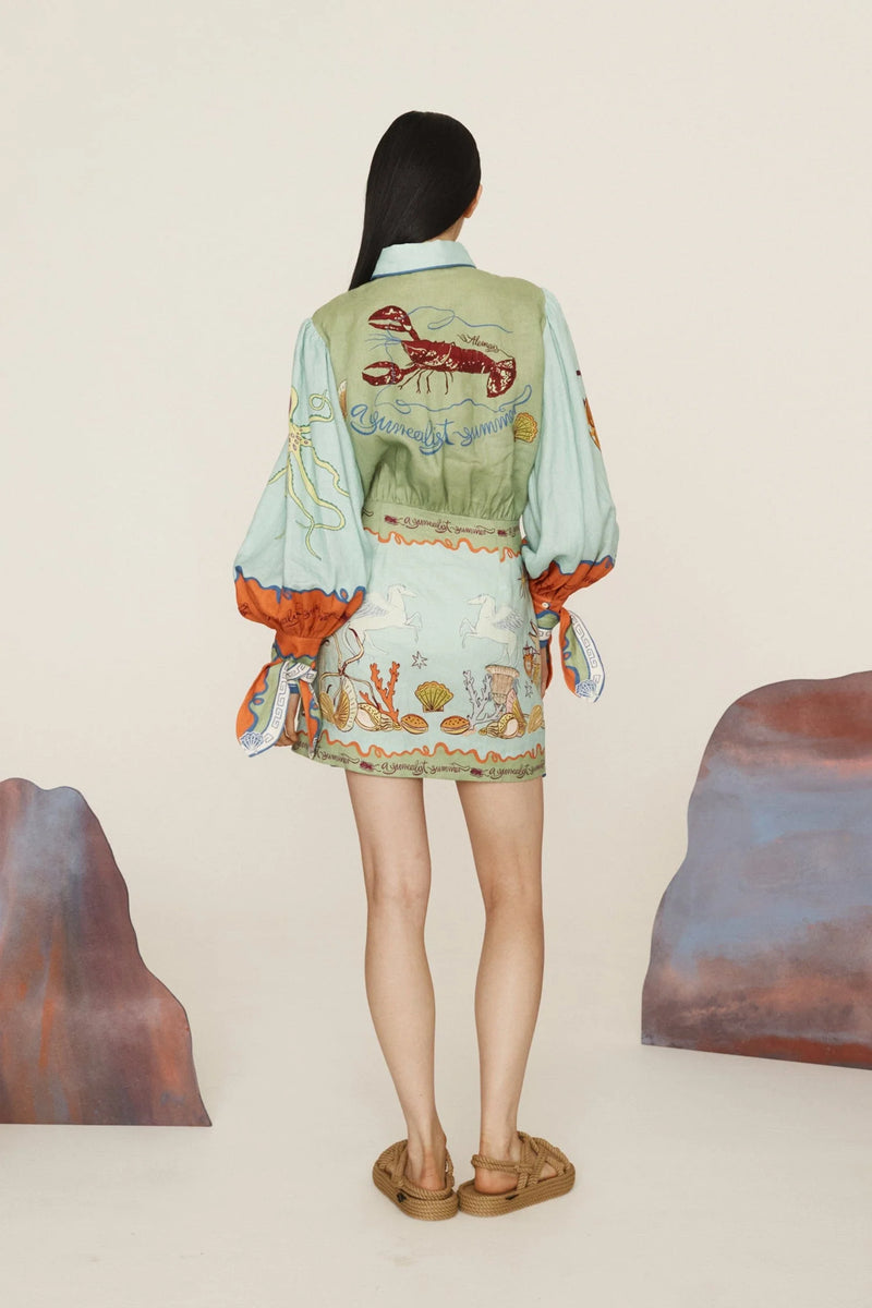 Surrealist Summer Mini Dress