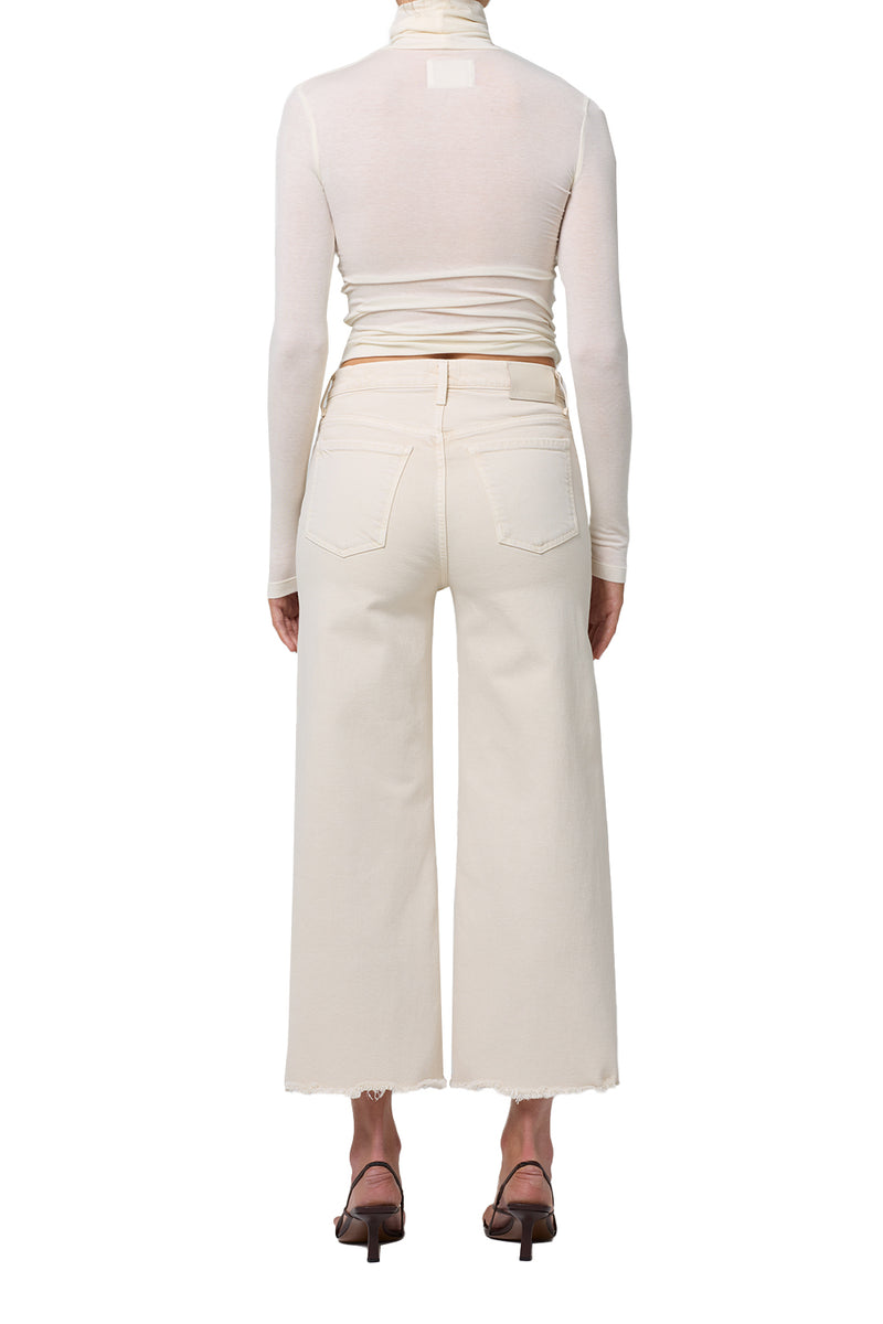 Lyra Crop Wide Leg- Almondette