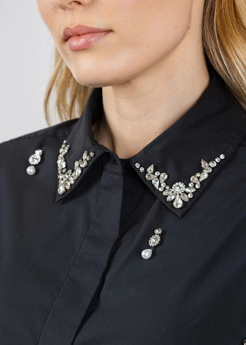 Renata Embellished Top - Black