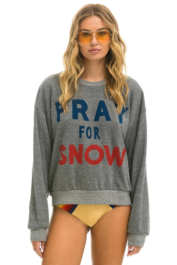 Pray for Snow Crew - Charcoal