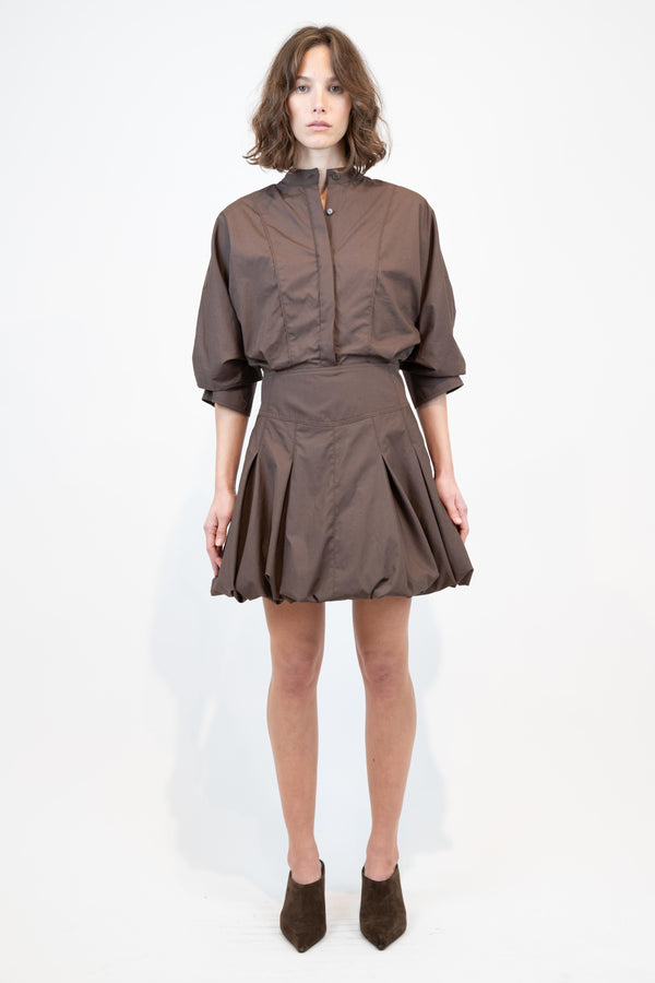 Effie Bubble Dress - Chocolate