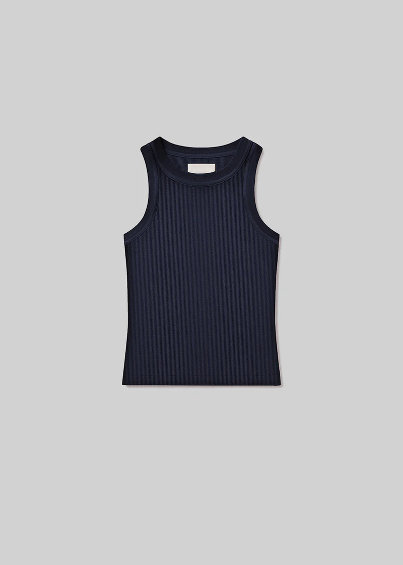 Isabel Rib Tank - Navy