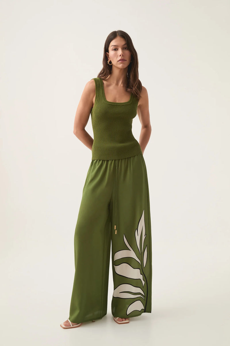 Bronte Scoop Neck - Palm Green