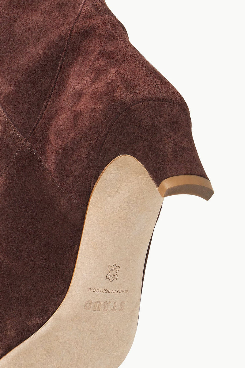 Western Wally Boot - Suede Mahogany