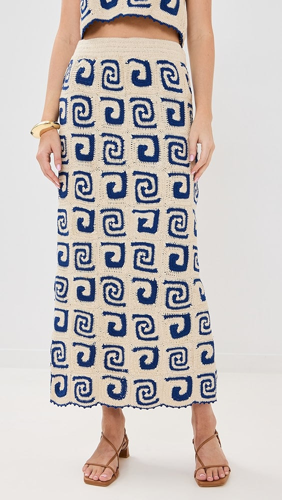 Ana Skirt - Blue Swirl