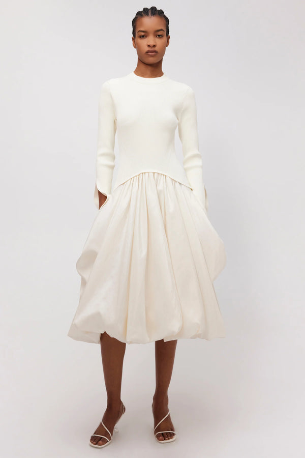 Kenlie Combo Dress - Ivory