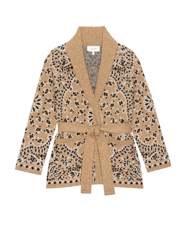 The Bandana Cardigan - Camel