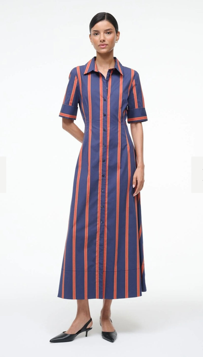 Joans Dress - Railroad Stripe