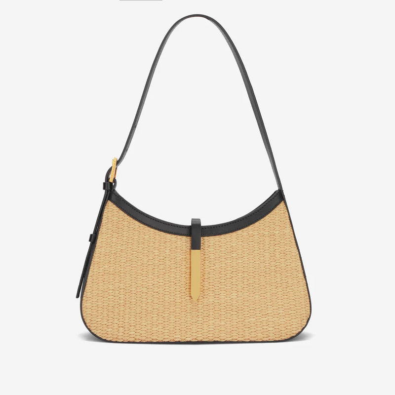 Tokyo Handbag- Raffia/Black