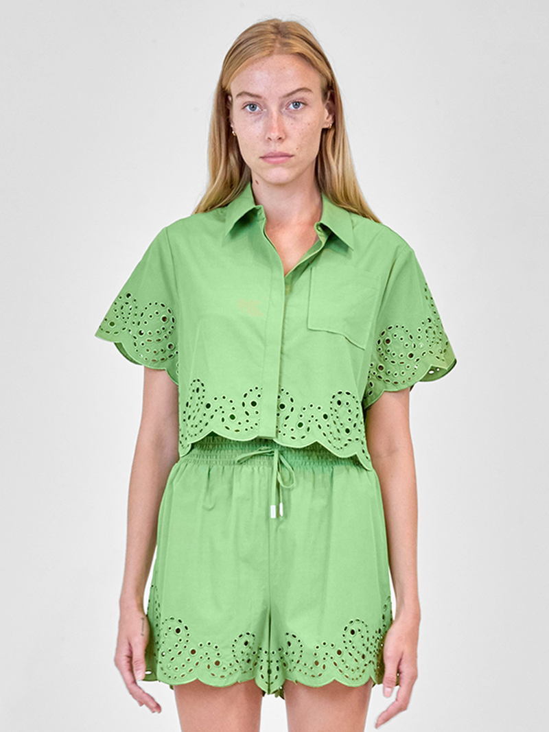 Keyla Shirt - Deep Peridot