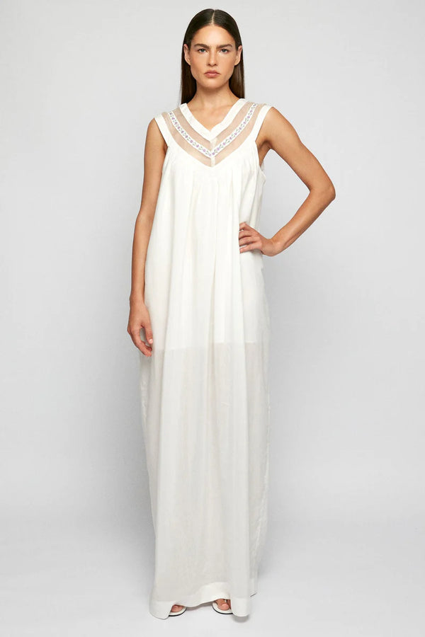 V-Slip Maxi- Antique White