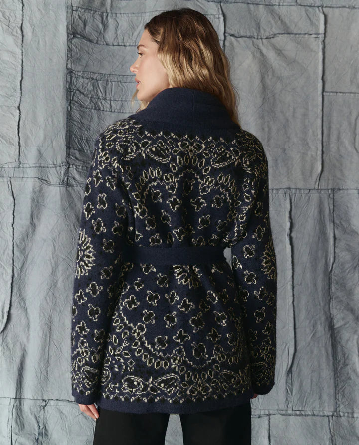 The Bandana Cardigan - Navy