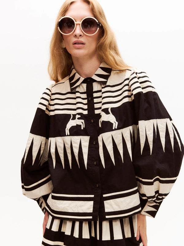 Elisa Shirt - Blk/Wht
