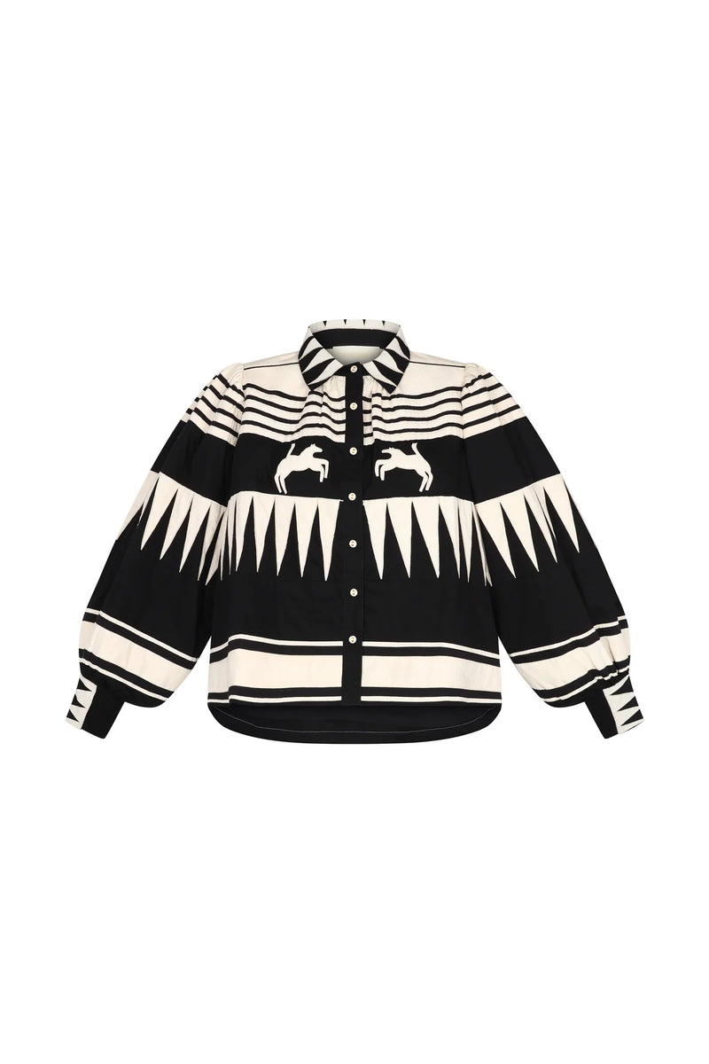 Elisa Shirt - Blk/Wht