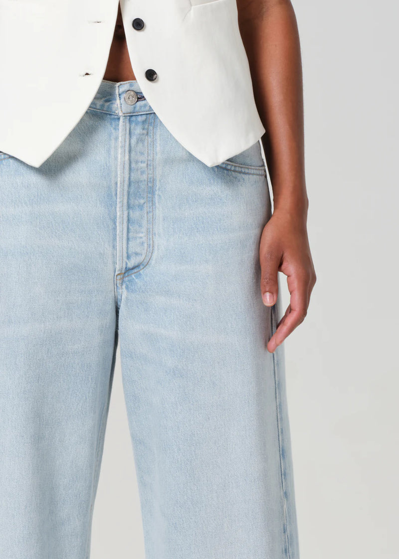 Ayla Raw Hem Crop- Sailor