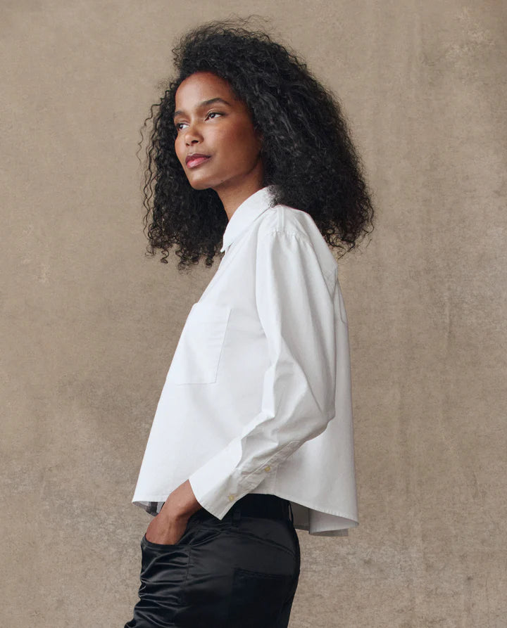 The Cropped Oxford Shirt - White